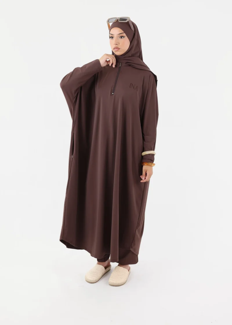 Alternative view of Modest Burkini Jilbab Set - Coffee