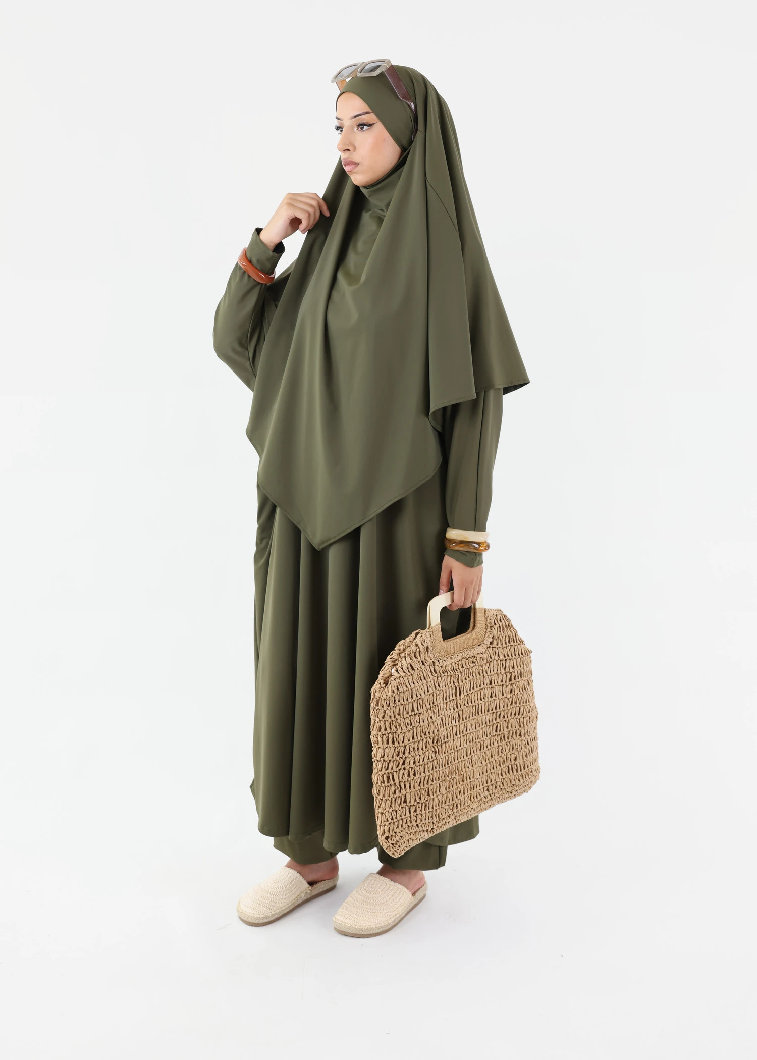 Modest Burkini Jilbab Set - Khaki