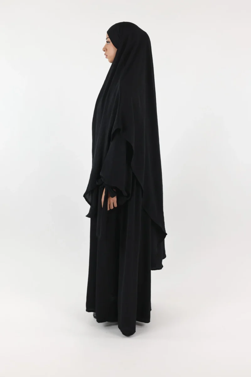 ABAYA and KHIMAR Set Ruqayya - Black - Image 3