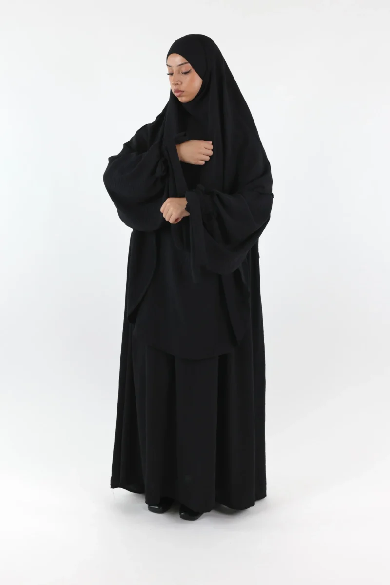 ABAYA and KHIMAR Set Ruqayya - Black - Image 4
