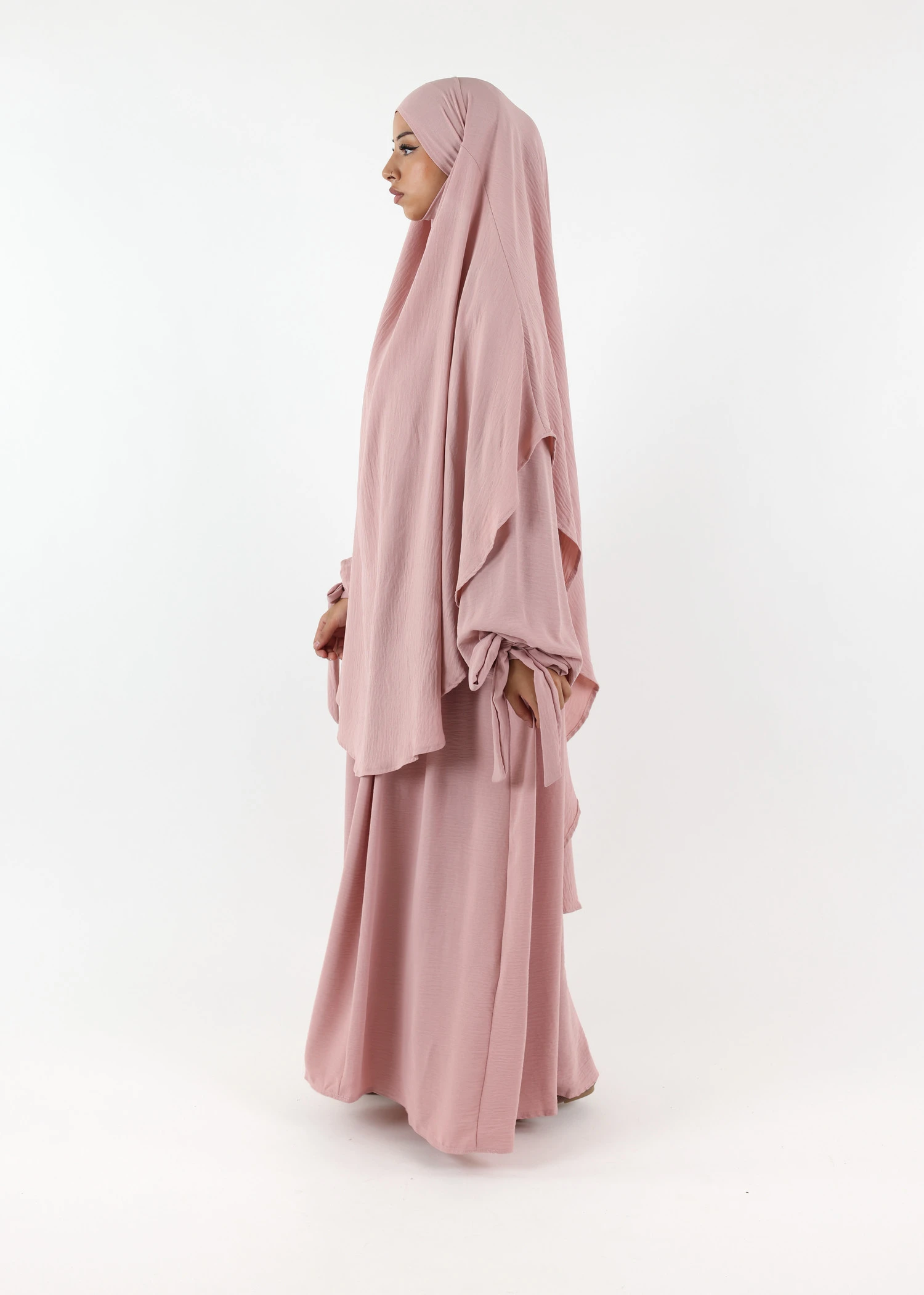 ABAYA and KHIMAR Set Ruqayya - Blush Pink