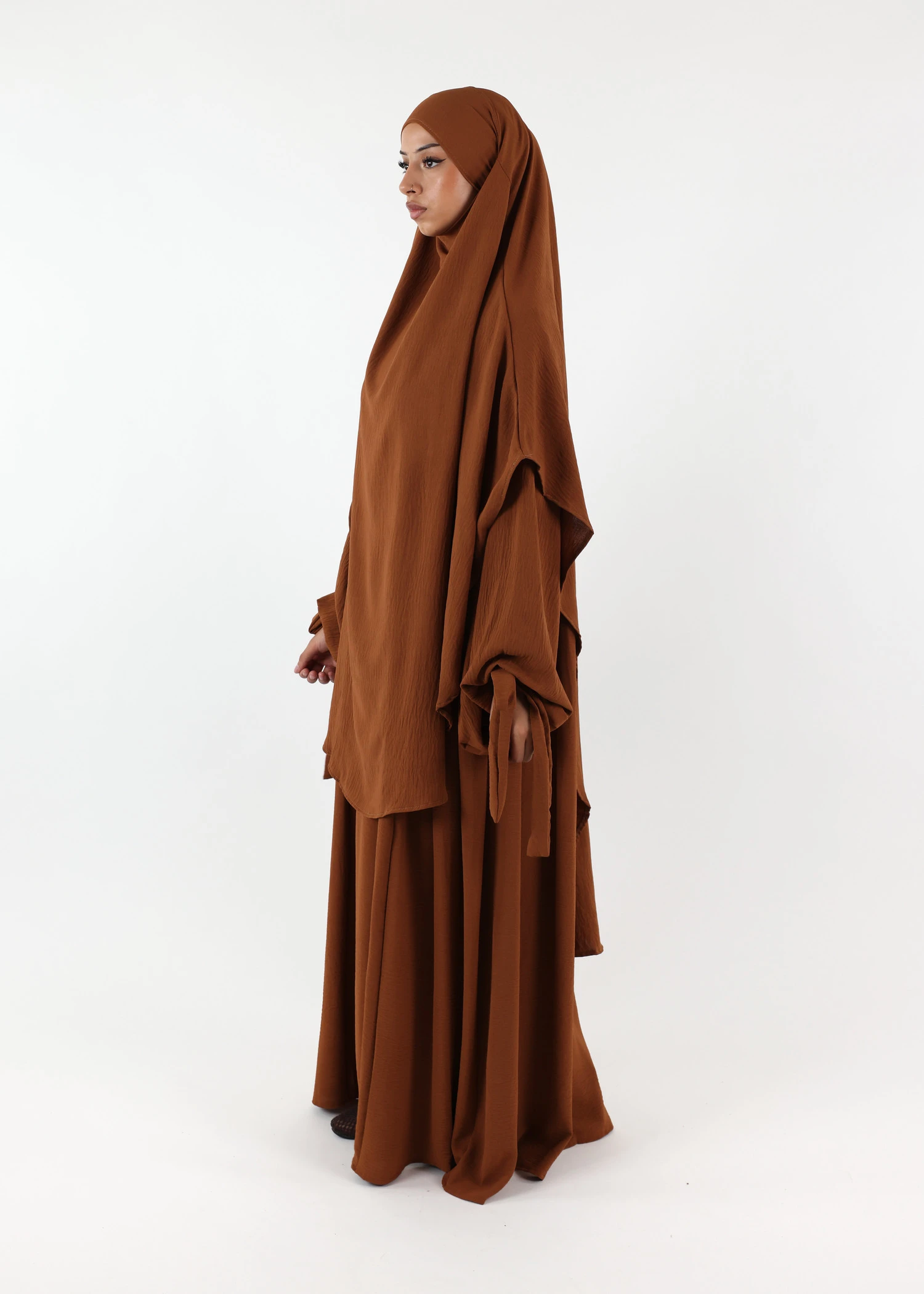 ABAYA and KHIMAR Set Ruqayya - Caramel