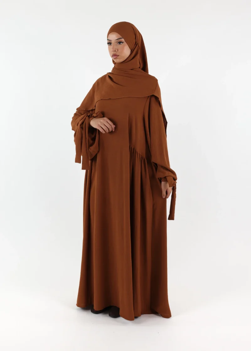 Alternative view of ABAYA and KHIMAR Set Ruqayya - Caramel