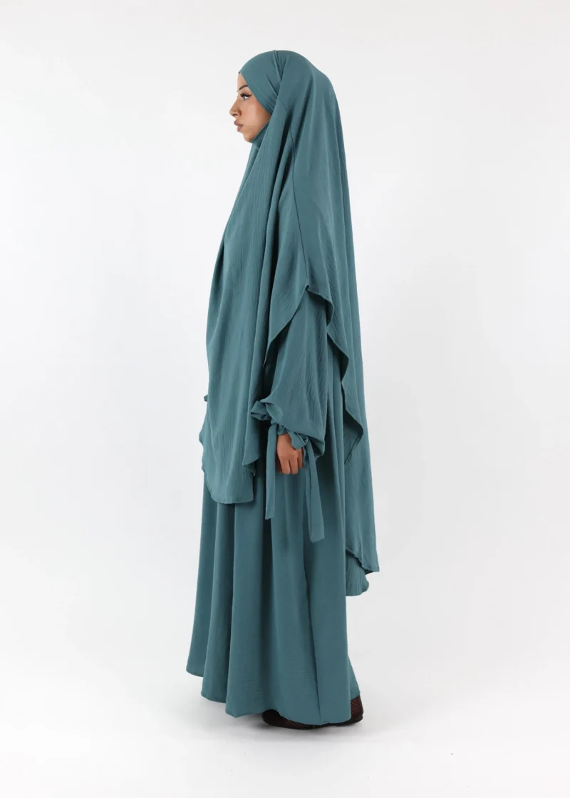 ABAYA and KHIMAR Set Ruqayya - Dusty Jade - Image 3