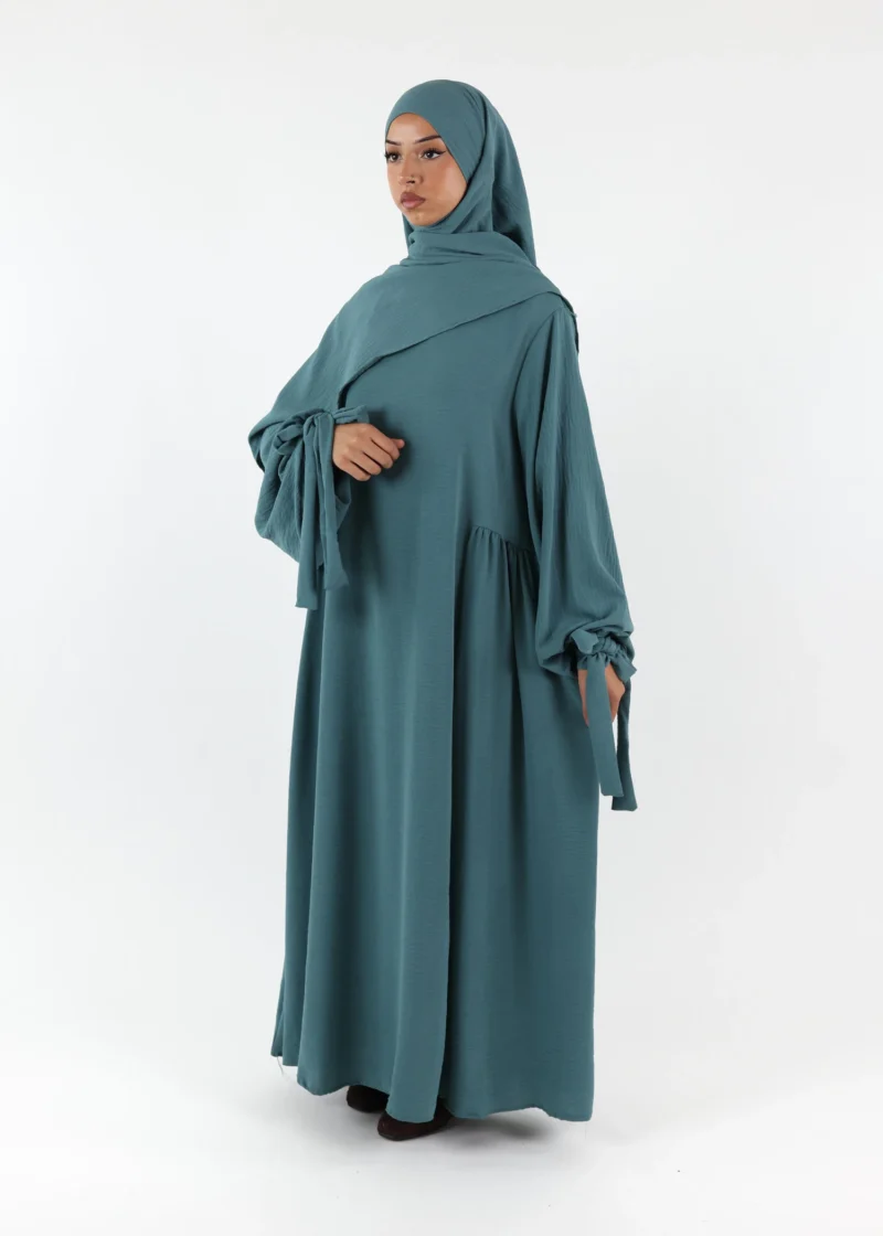 ABAYA and KHIMAR Set Ruqayya - Dusty Jade - Image 4