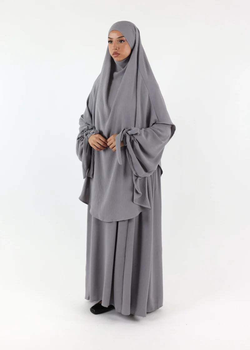 ABAYA and KHIMAR Set Ruqayya - Grey