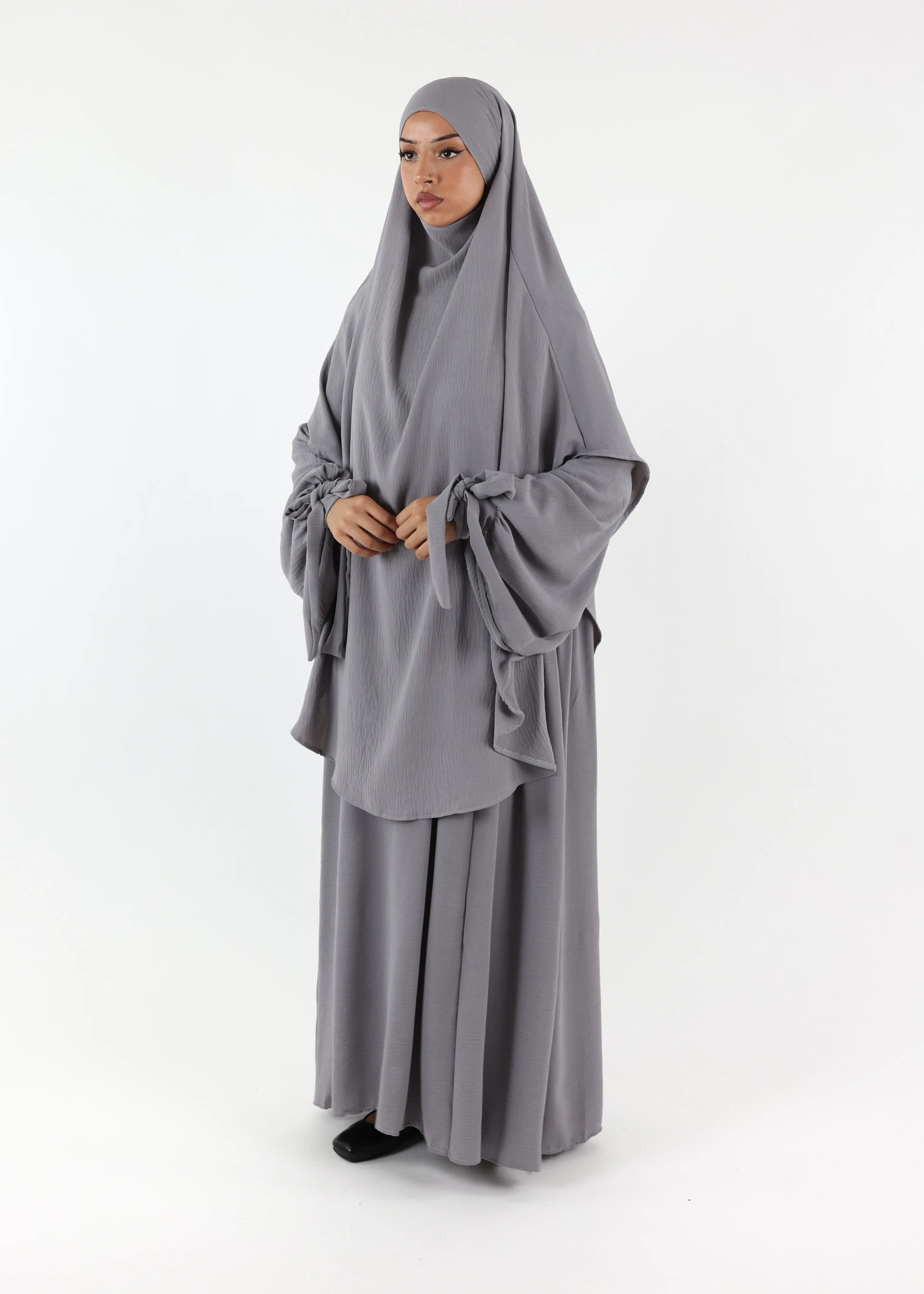 ABAYA and KHIMAR Set Ruqayya - Grey