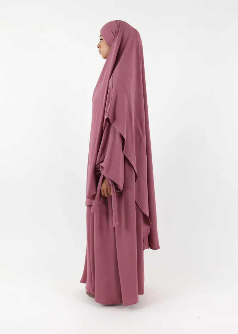 ABAYA and KHIMAR Set Ruqayya - Mauve - Image 3