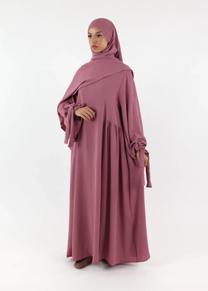 ABAYA and KHIMAR Set Ruqayya - Mauve - Image 4