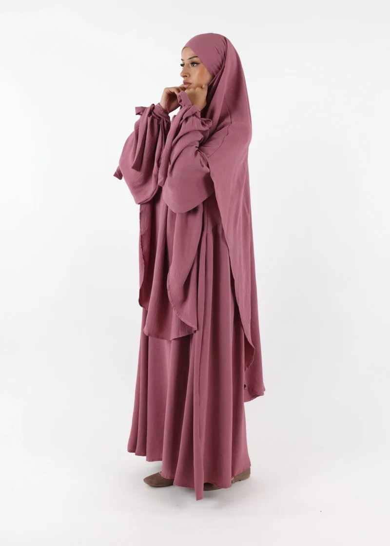 ABAYA and KHIMAR Set Ruqayya - Mauve - Image 5