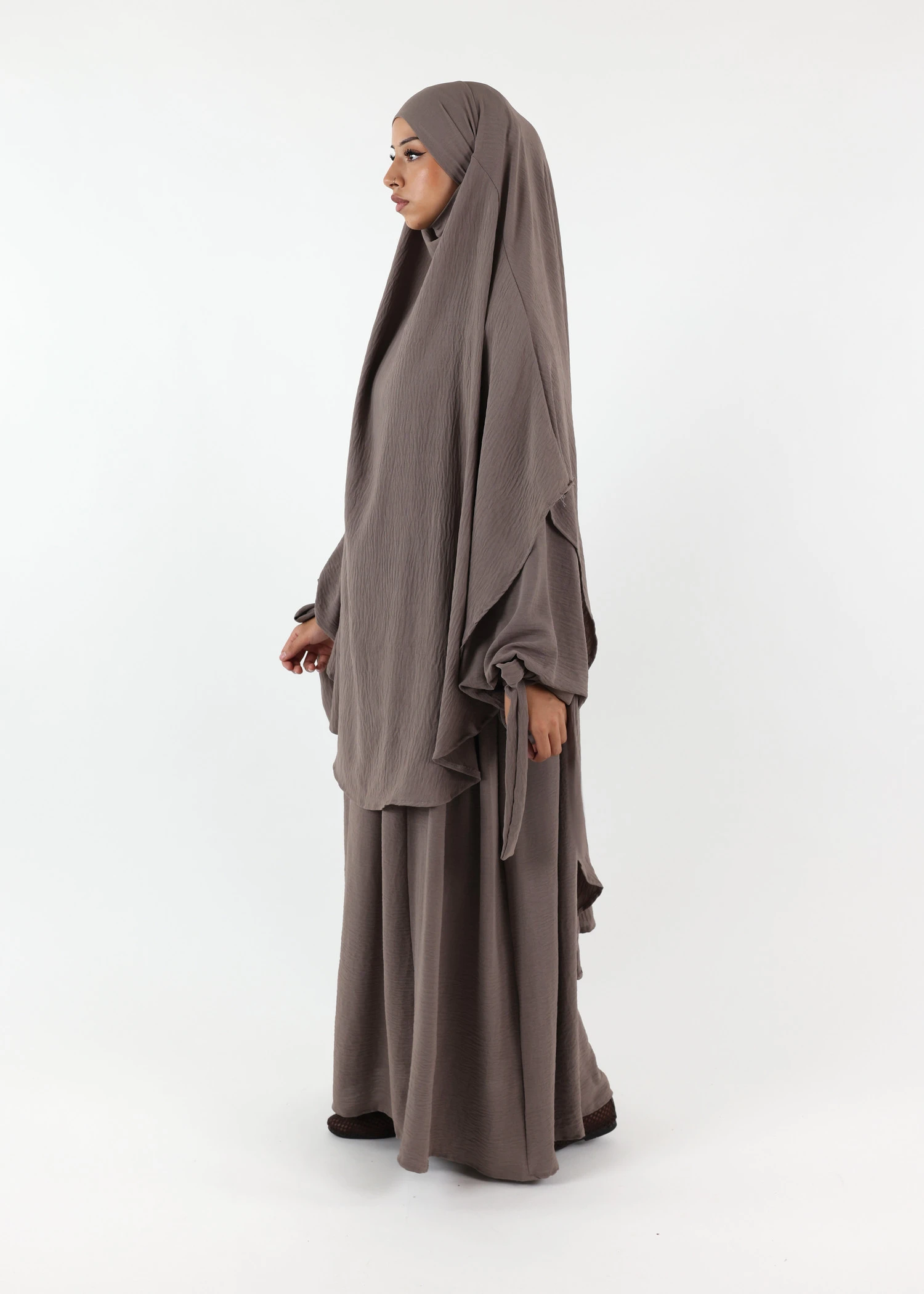 ABAYA and KHIMAR Set Ruqayya - Taupe