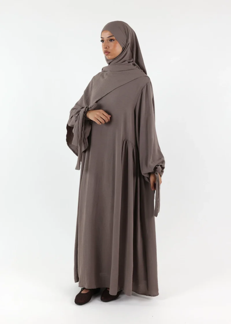 ABAYA and KHIMAR Set Ruqayya - Taupe - Image 5