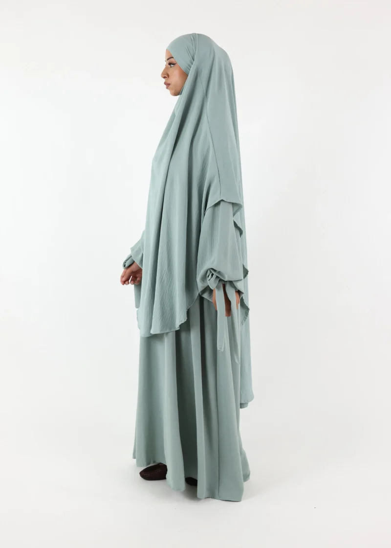 ABAYA and KHIMAR Set Ruqayya - Water Green