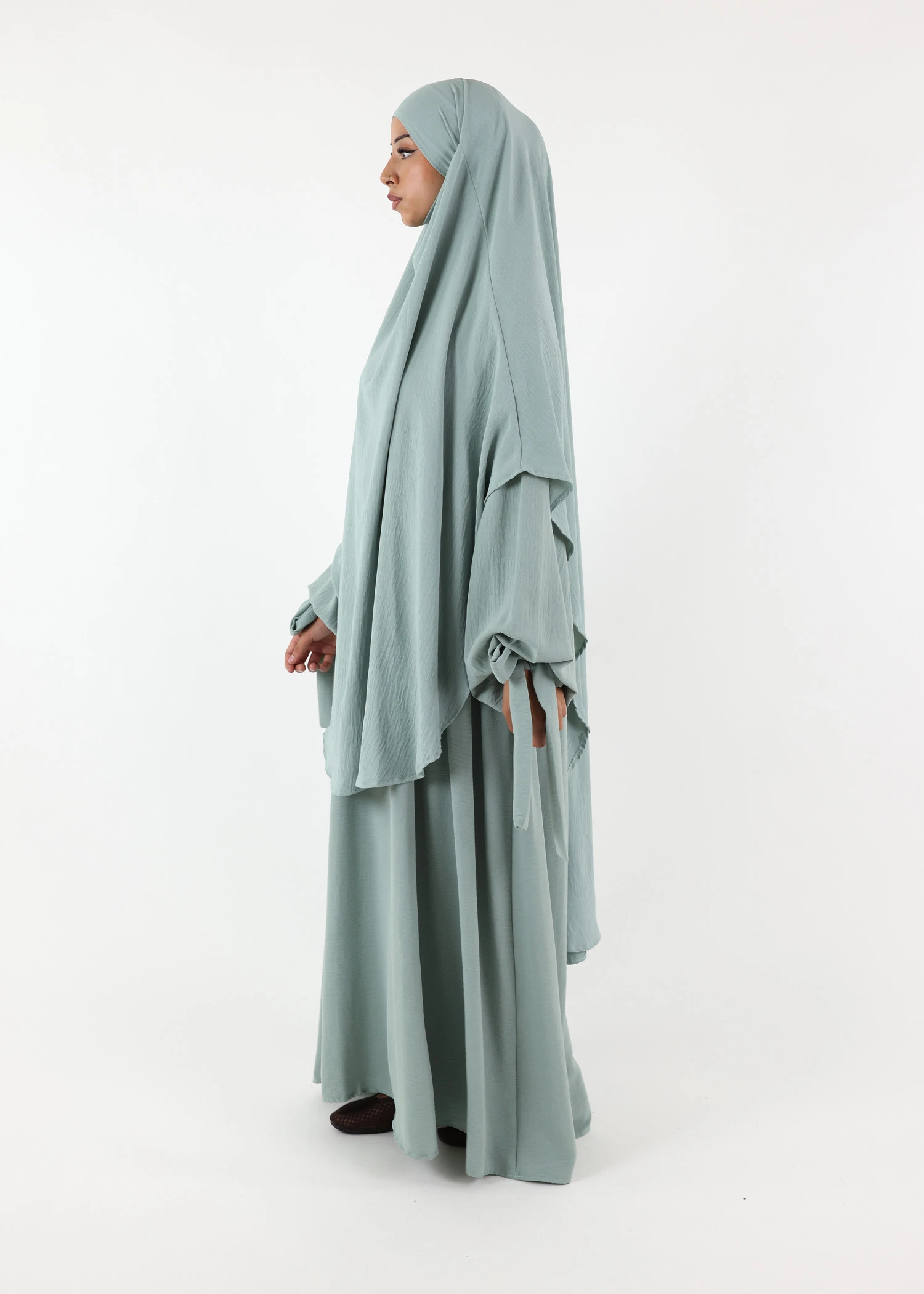 ABAYA and KHIMAR Set Ruqayya - Water Green
