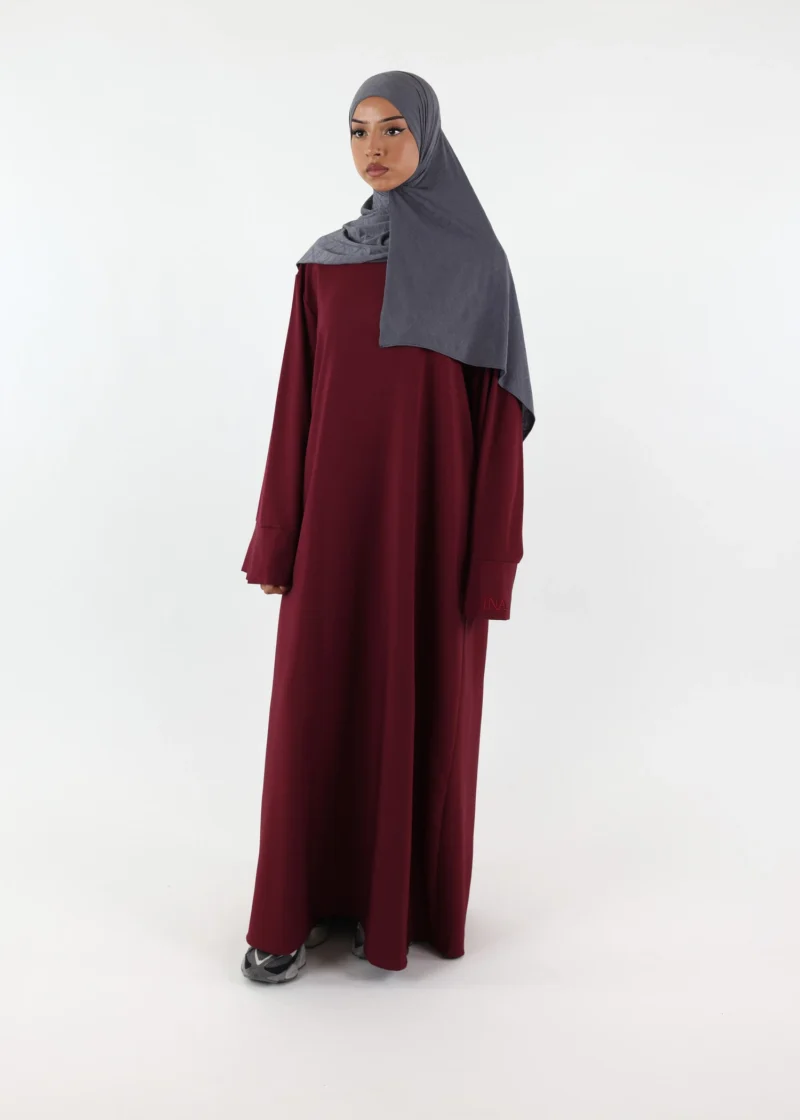 Alternative view of Abaya Souhaila Burgundy