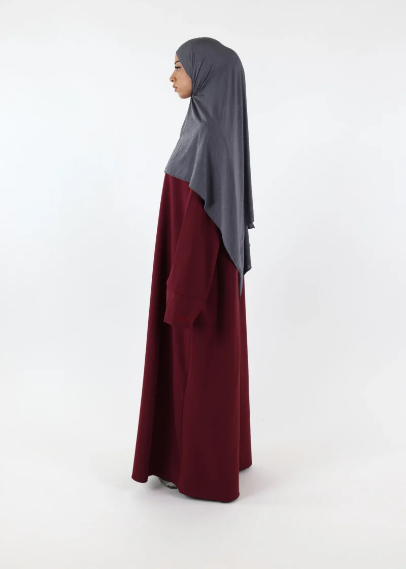 Abaya Souhaila Burgundy - Image 5