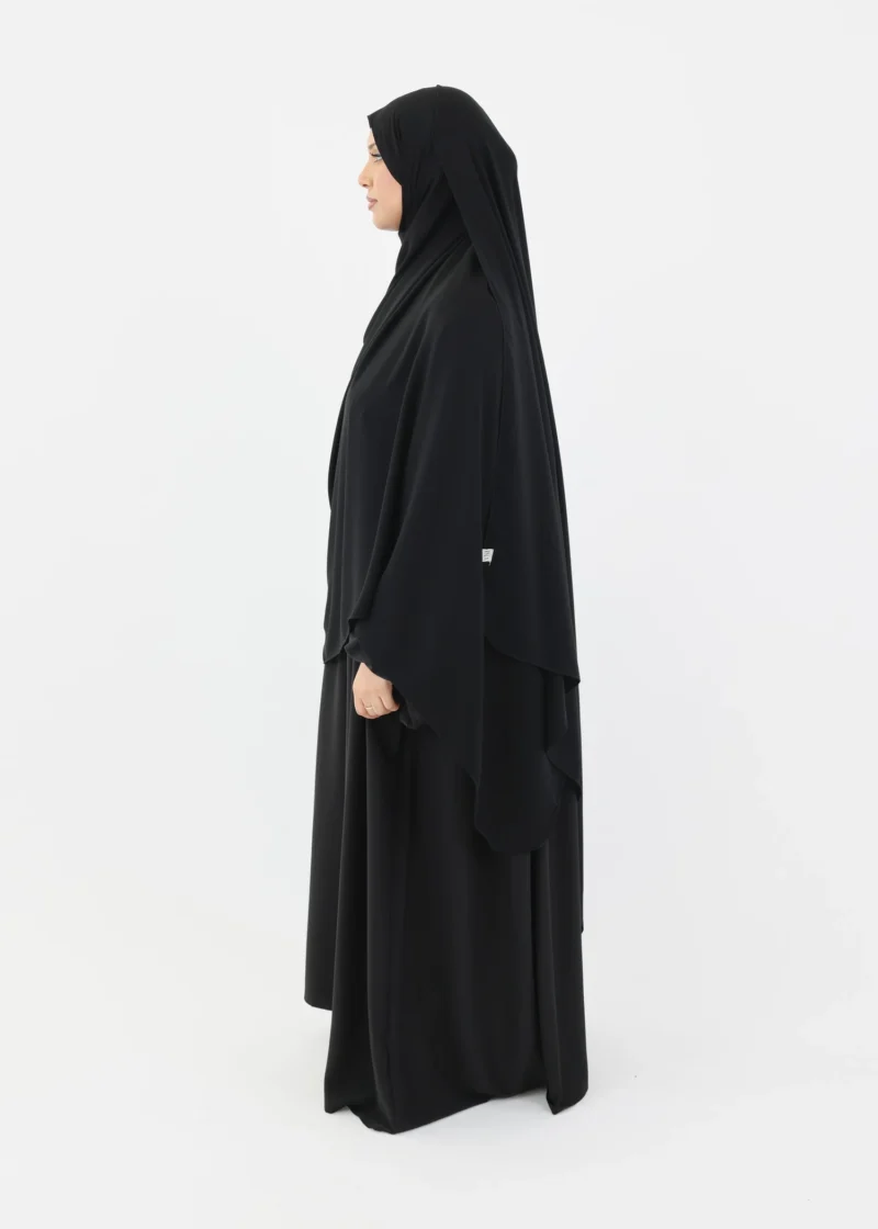 Mega Hijab 2XL- Smooth Premium Chiffon - Black - Image 5