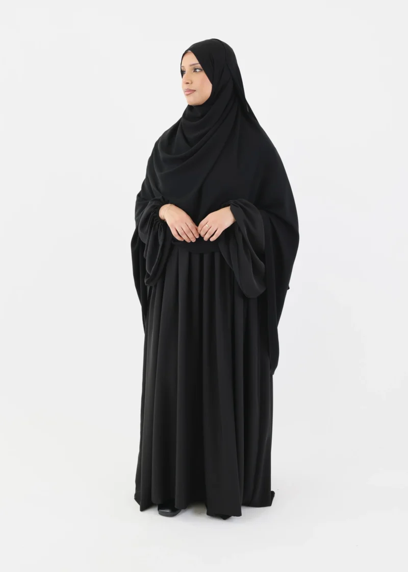Mega Hijab 2XL- Smooth Premium Chiffon - Black - Image 3