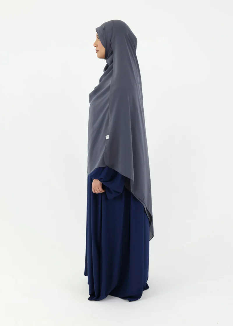 Alternative view of Mega Hijab 2XL- Smooth Premium Chiffon - Charcoal Grey