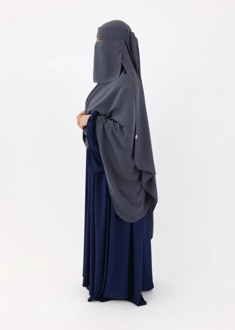 Mega Hijab 2XL- Smooth Premium Chiffon - Charcoal Grey - Image 6