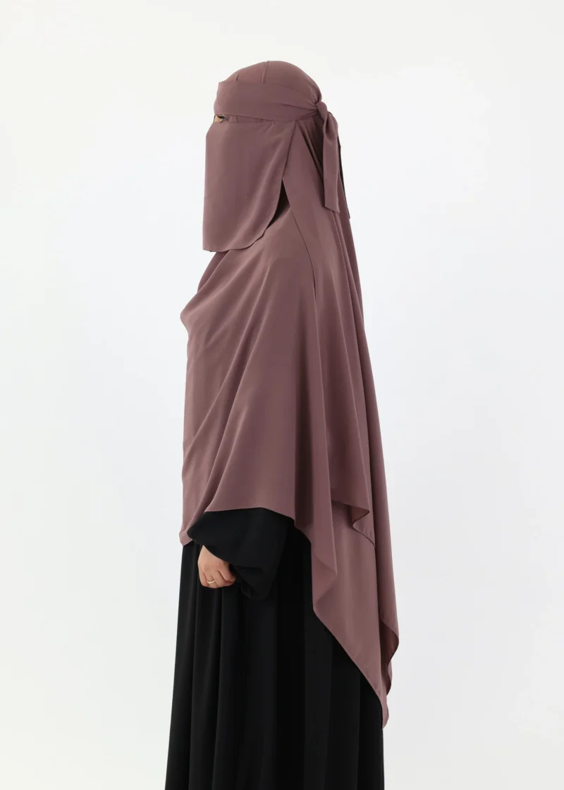 Mega Hijab 2XL- Smooth Premium Chiffon - Dark Taupe - Image 6