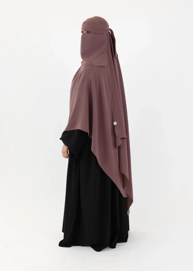Mega Hijab 2XL- Smooth Premium Chiffon - Dark Taupe - Image 5