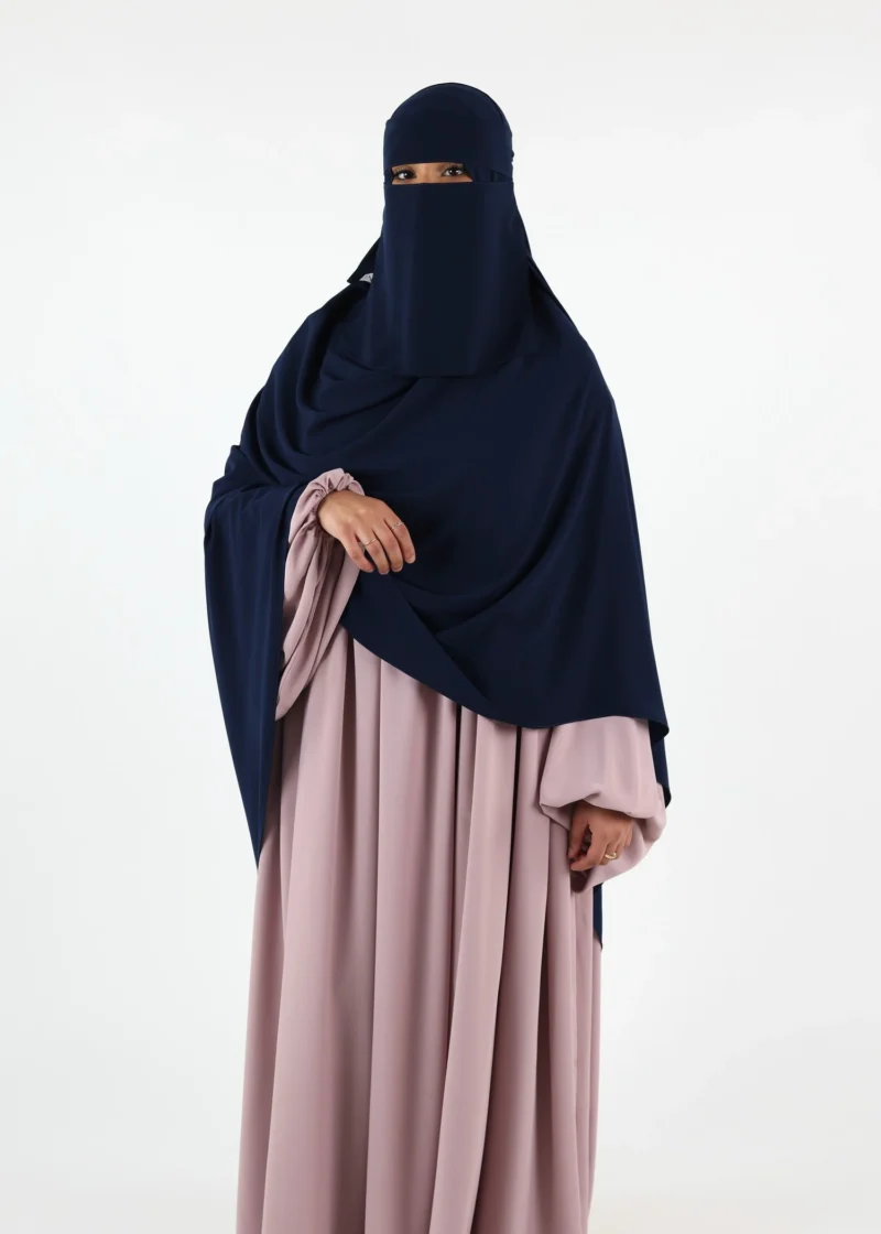 Mega Hijab 2XL- Smooth Premium Chiffon - Navy - Image 7