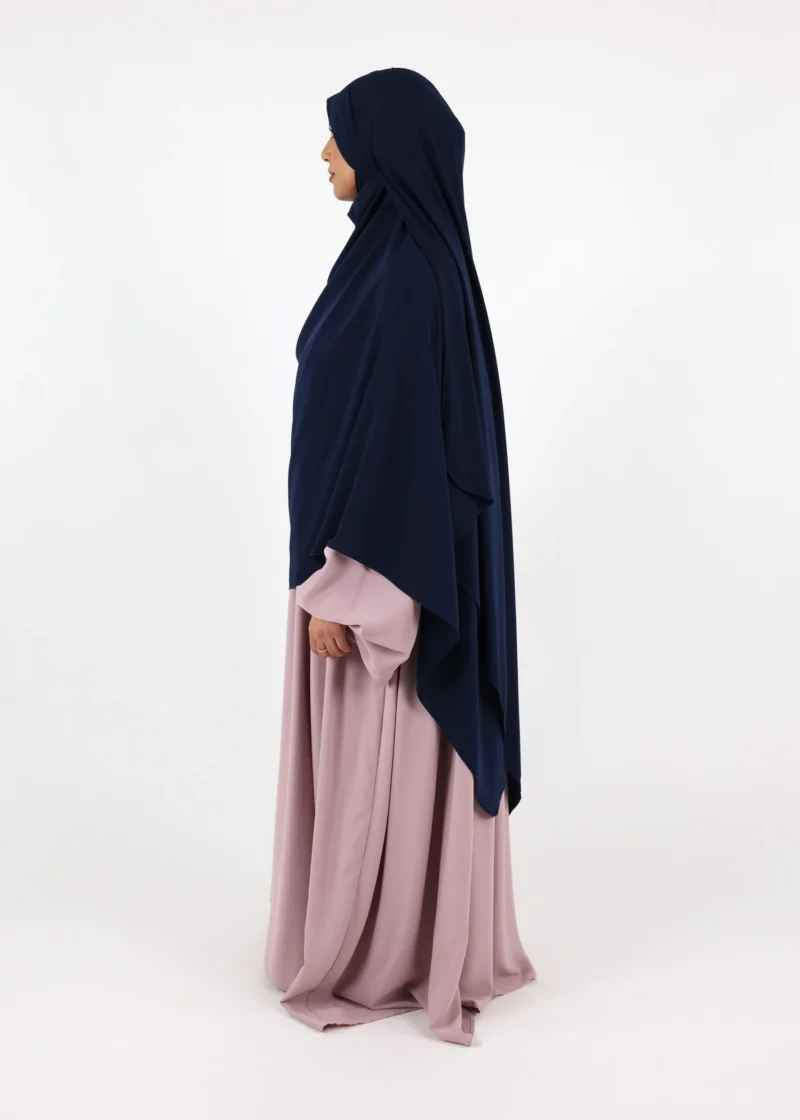Mega Hijab 2XL- Smooth Premium Chiffon - Navy - Image 4
