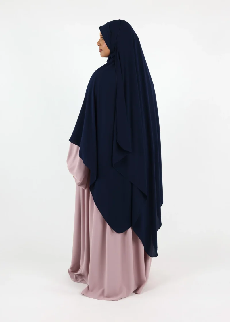 Mega Hijab 2XL- Smooth Premium Chiffon - Navy - Image 3