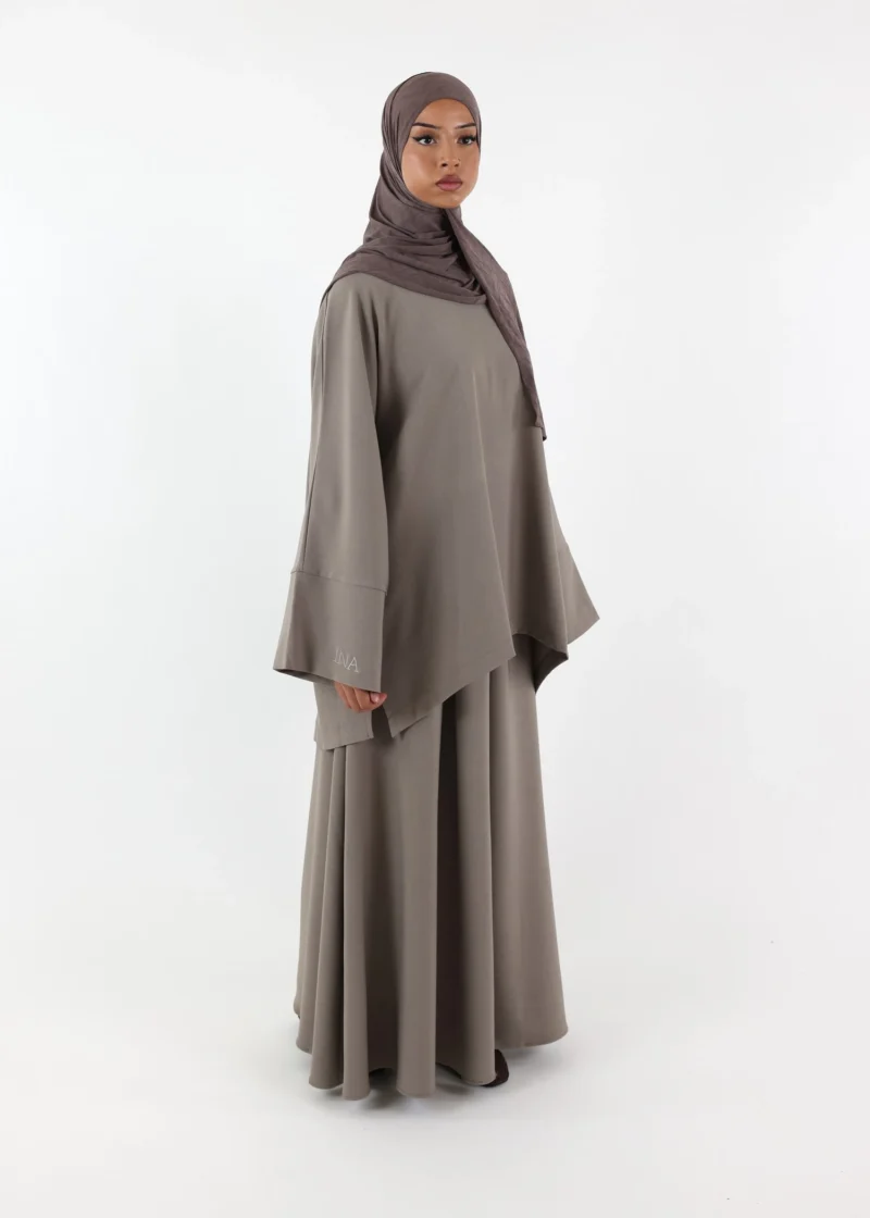 Hawa Skirt Set - Grey Taupe - Image 4