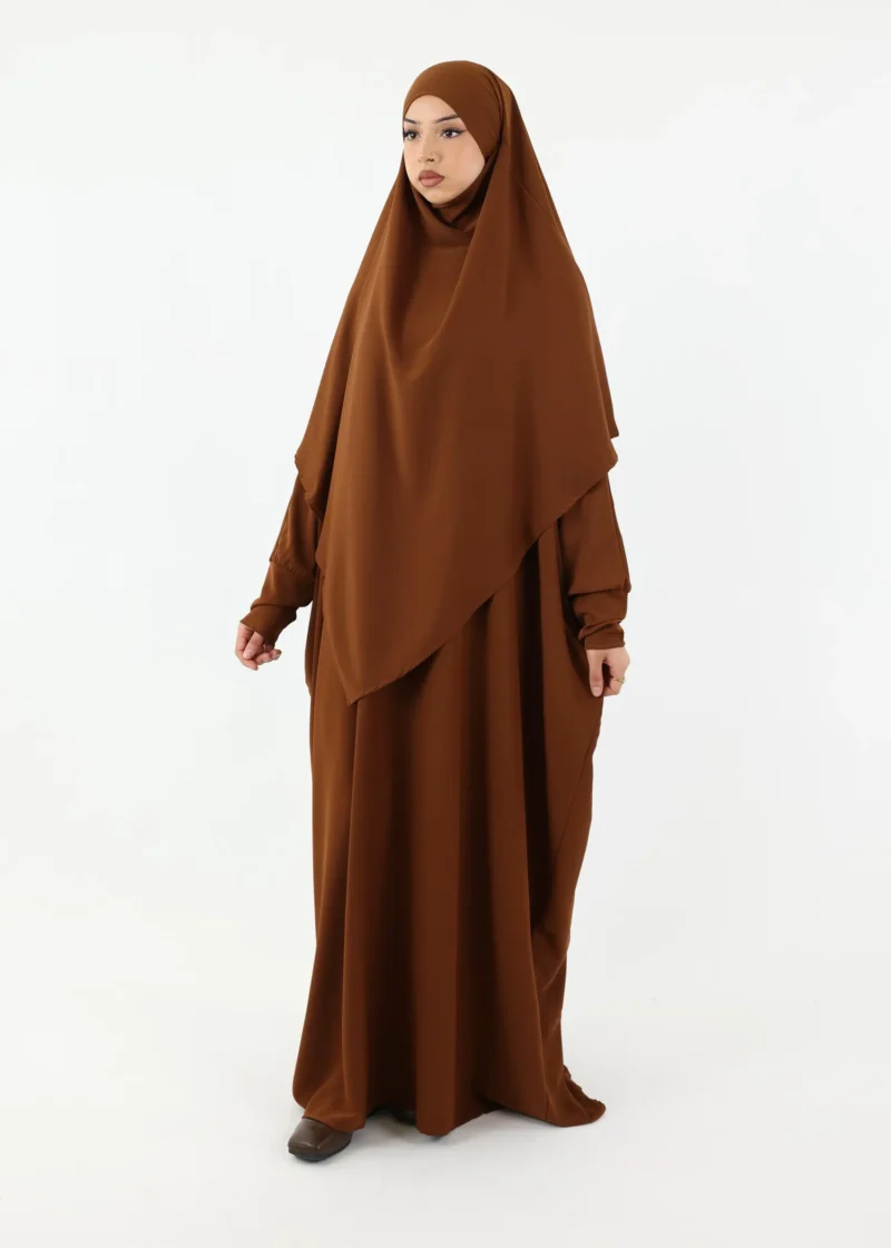Alternative view of ABAYA & KHIMAR SET Medina Brown