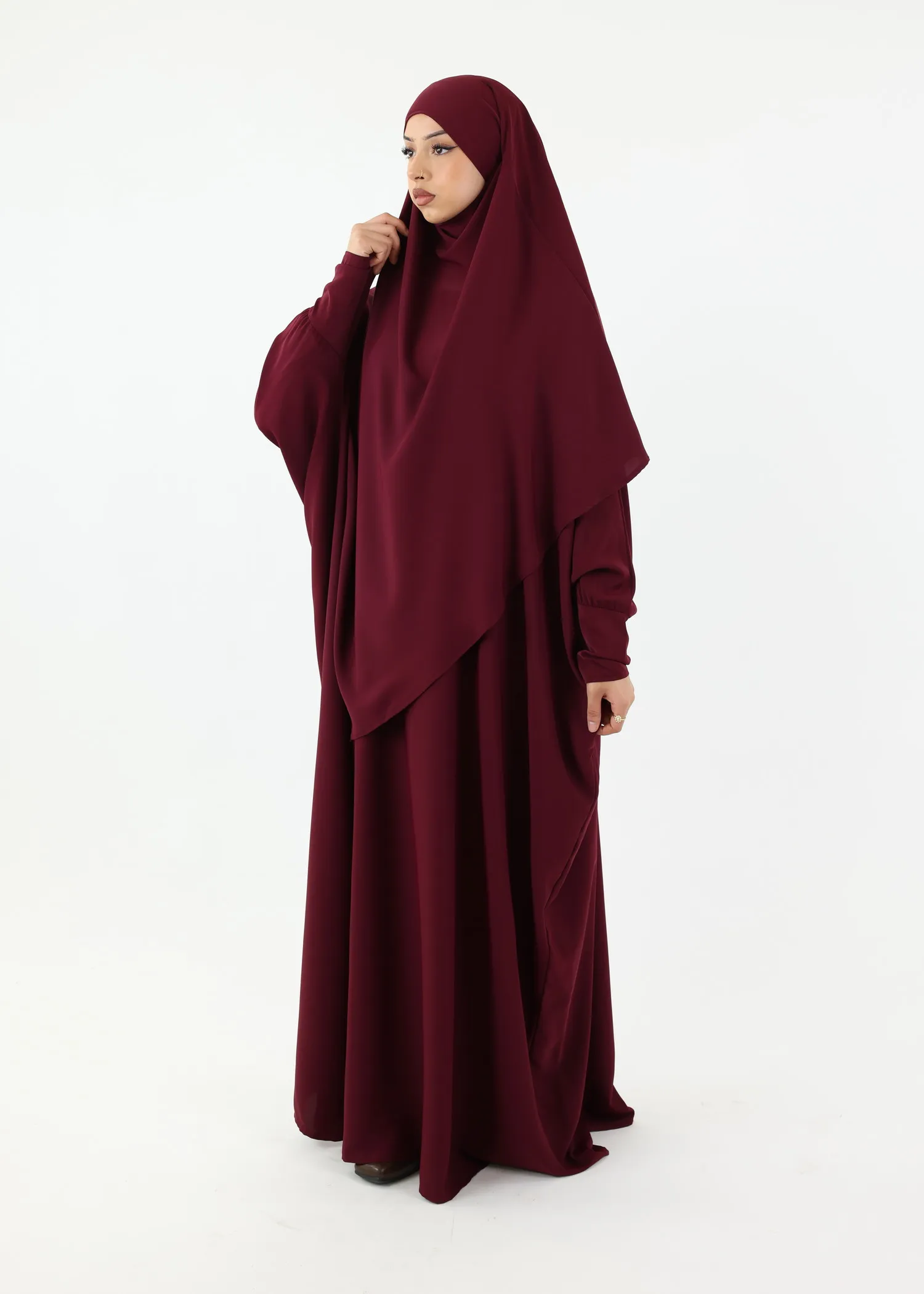 ABAYA & KHIMAR SET Medina Burgundy