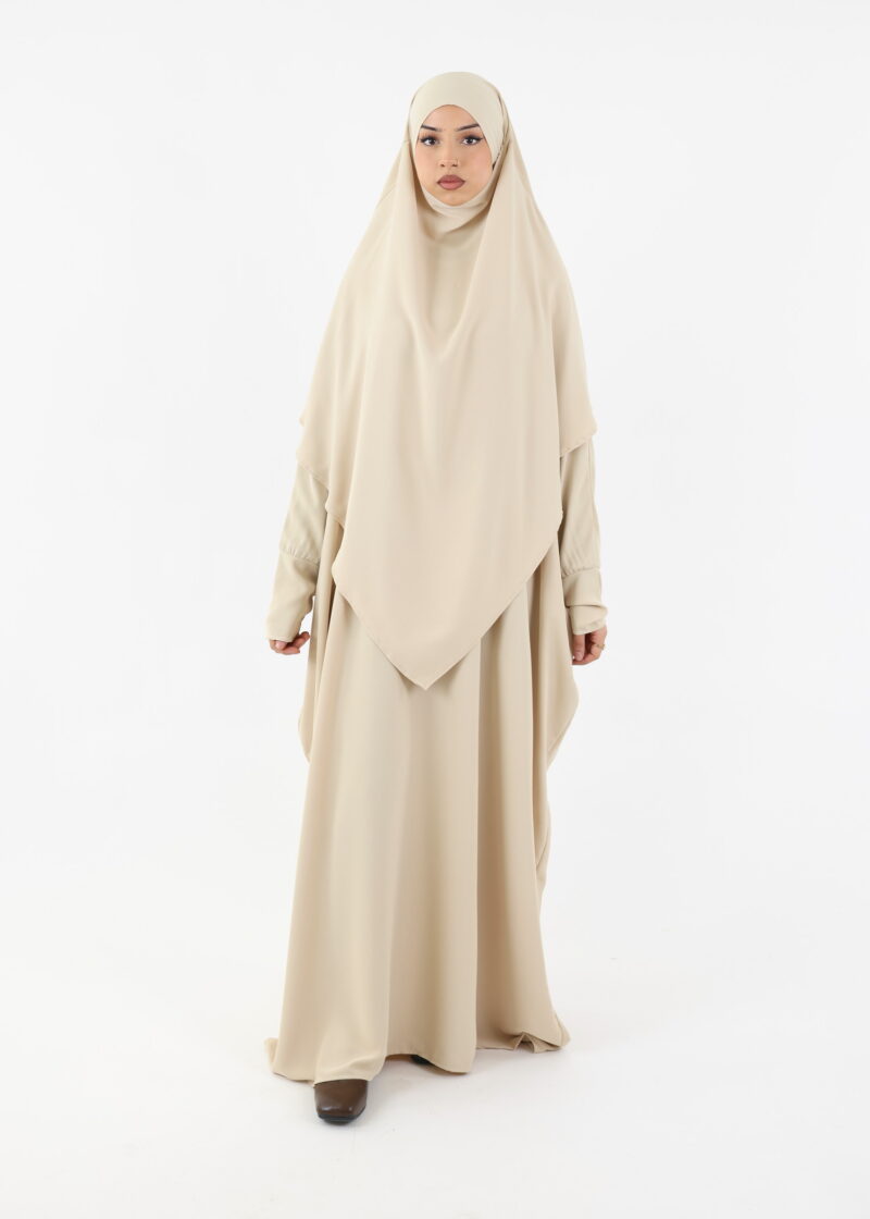 Alternative view of ABAYA & KHIMAR SET Medina Cream
