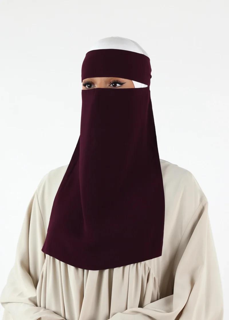 Alternative view of Full Niqab - No Pinch - Dark Purple