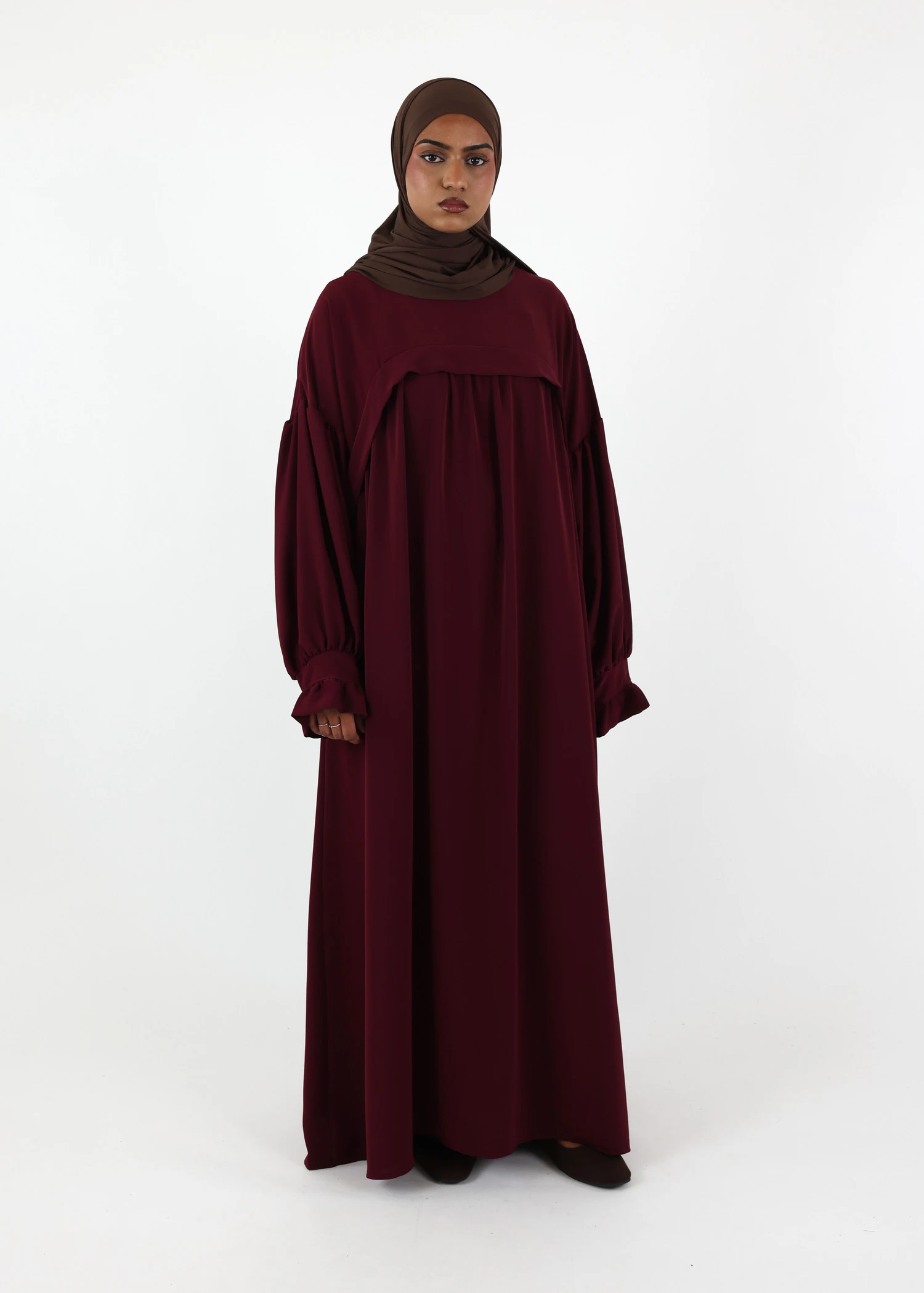 Nursing Abaya Saada Medina - Burgundy