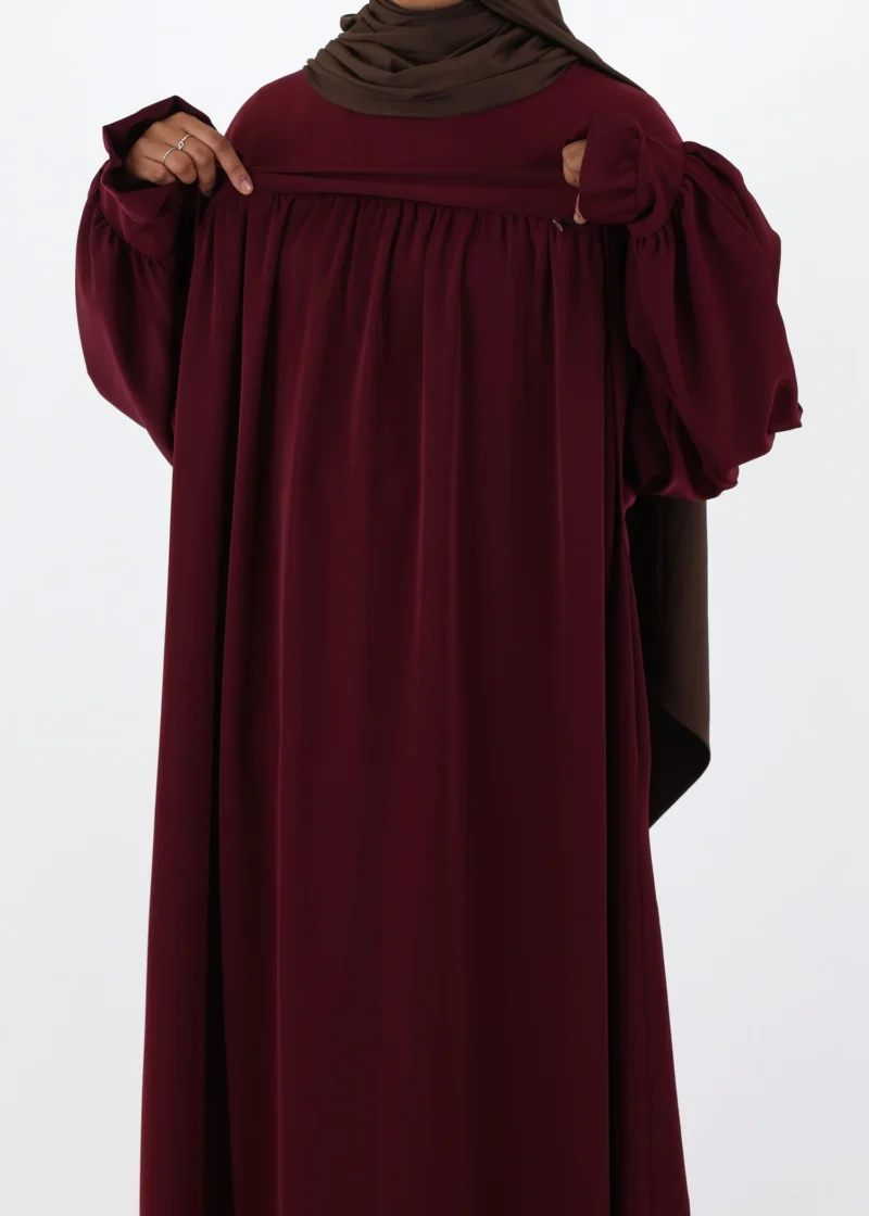 Nursing Abaya Saada Medina - Burgundy - Image 5