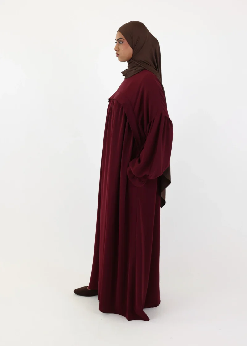 Nursing Abaya Saada Medina - Burgundy - Image 3