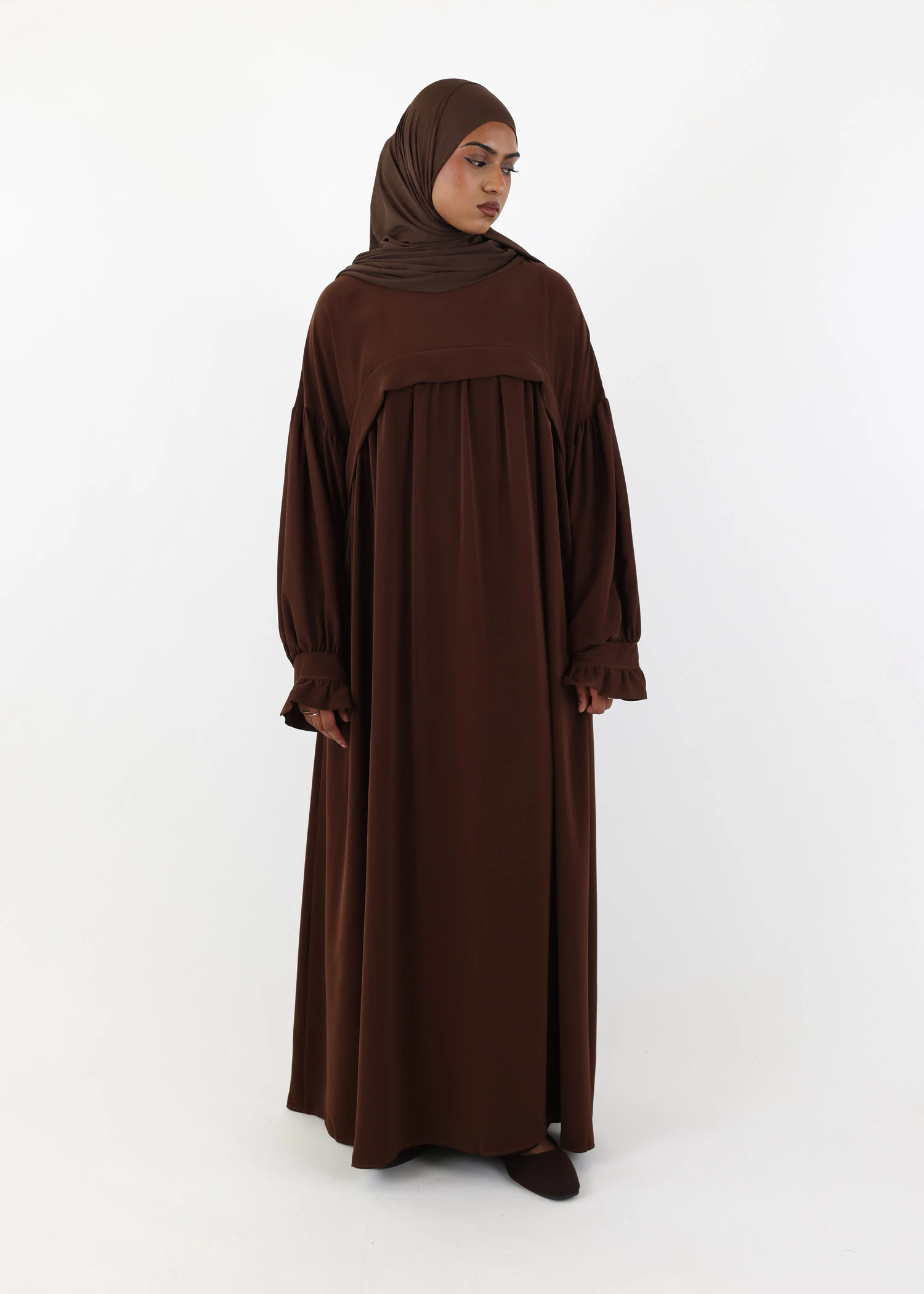 Nursing Abaya Saada Medina - Coffee