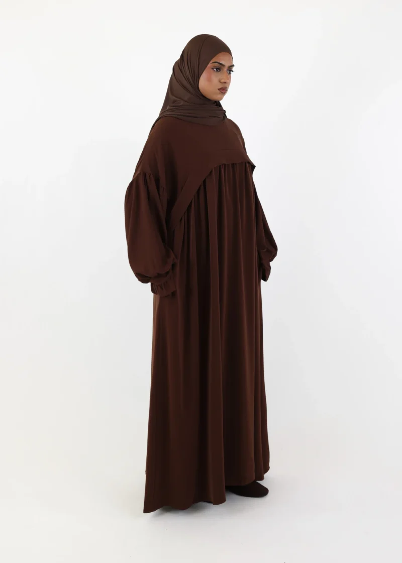 Nursing Abaya Saada Medina - Coffee - Image 7