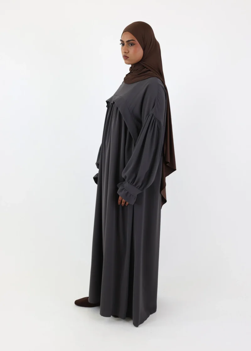 Alternative view of Nursing Abaya Saada Medina - Dark Grey
