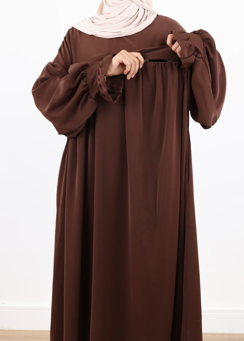 Alternative view of Nursing Abaya Saada Medina - Coffee