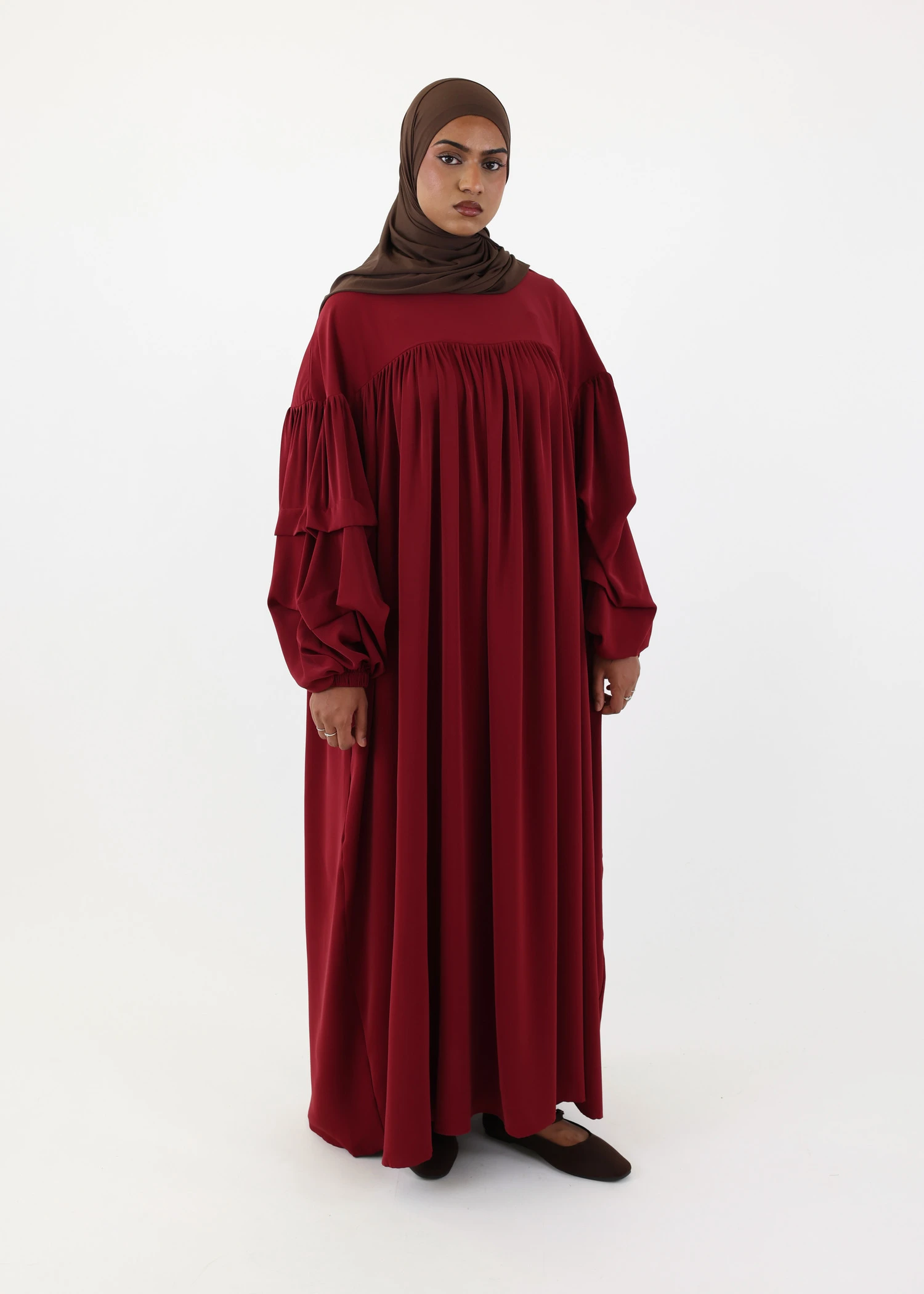 Abaya Abir – Burgunday