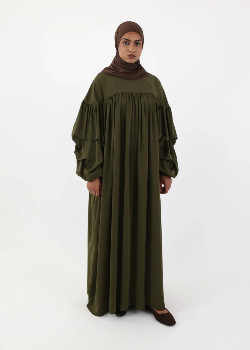 Abaya Abir – Khaki - Image 3