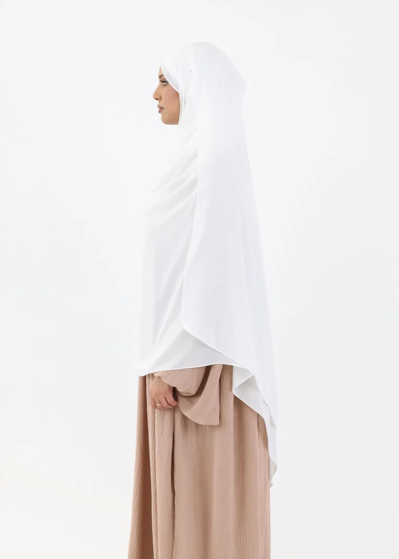 Mega Hijab 2XL- Smooth Premium Chiffon - Off White - Image 3