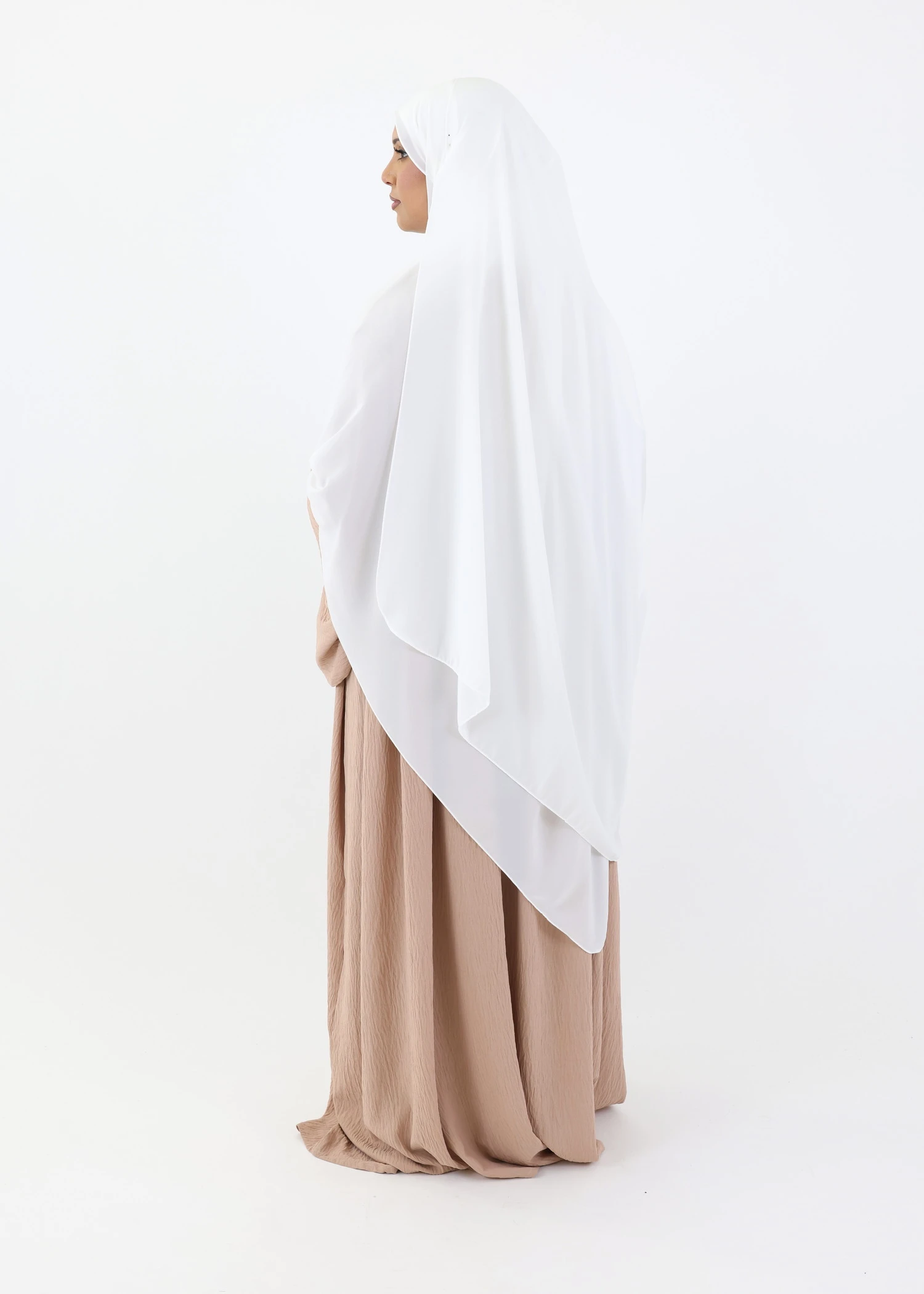 Mega Hijab 2XL- Smooth Premium Chiffon - Off White