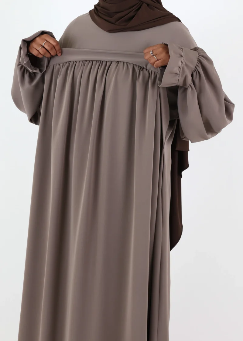 Nursing Abaya Saada Medina - Taupe - Image 4