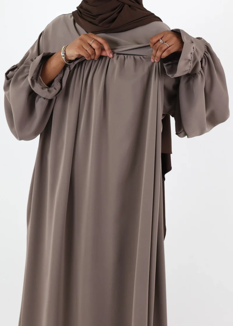 Nursing Abaya Saada Medina - Taupe - Image 5