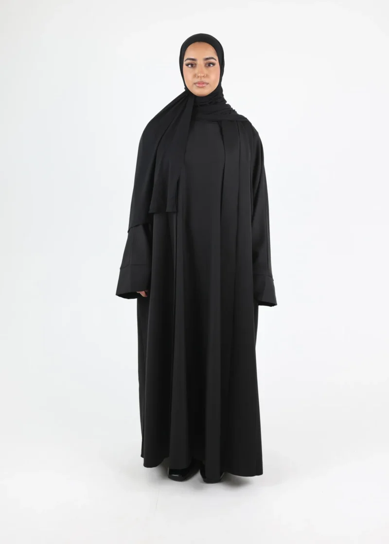 Modest Set Manolana - Under Dress and Open Abaya - Black