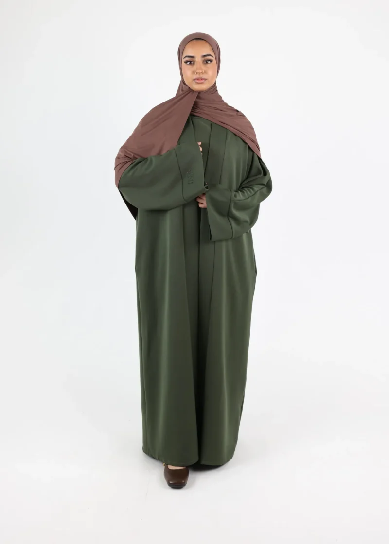 Alternative view of Modest Set Manolana - Under Dress and Open Abaya - Khaki