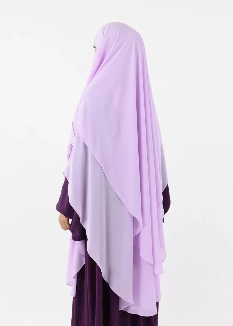 Alternative view of Maxi Khimar 2 Layer Chiffon - Light Lavender